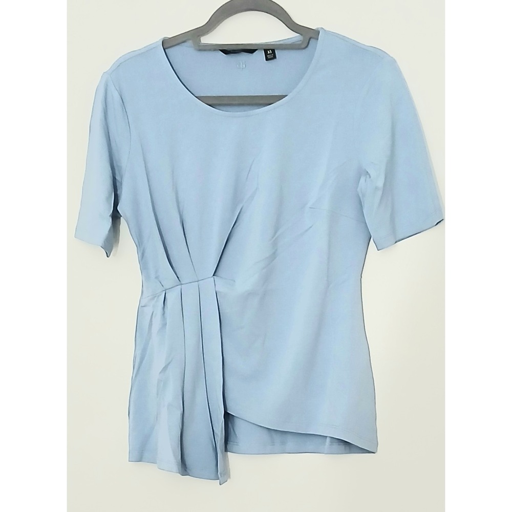 Betabrand Top Women's Size XS Christine Tee Light Blue Short Sleeve Pullover NEW